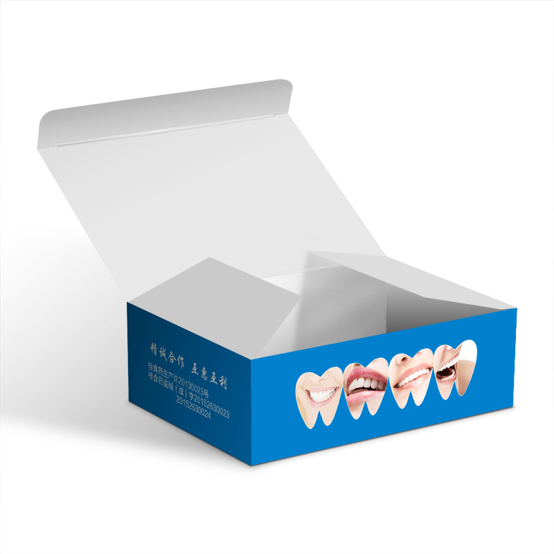 活动式义齿包装盒定制400g白卡纸彩盒牙齿牙模包装盒生产厂家直供